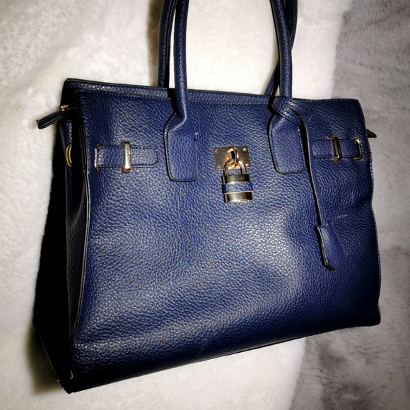 Blue Faux Leather Purse - Picture 2 of 9